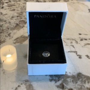 Pandora pink crystal heart charm